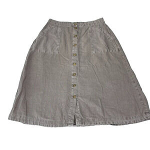 Universal Thread Skirt Women's XS Brown Western Button-Front Utility MIDI Linen